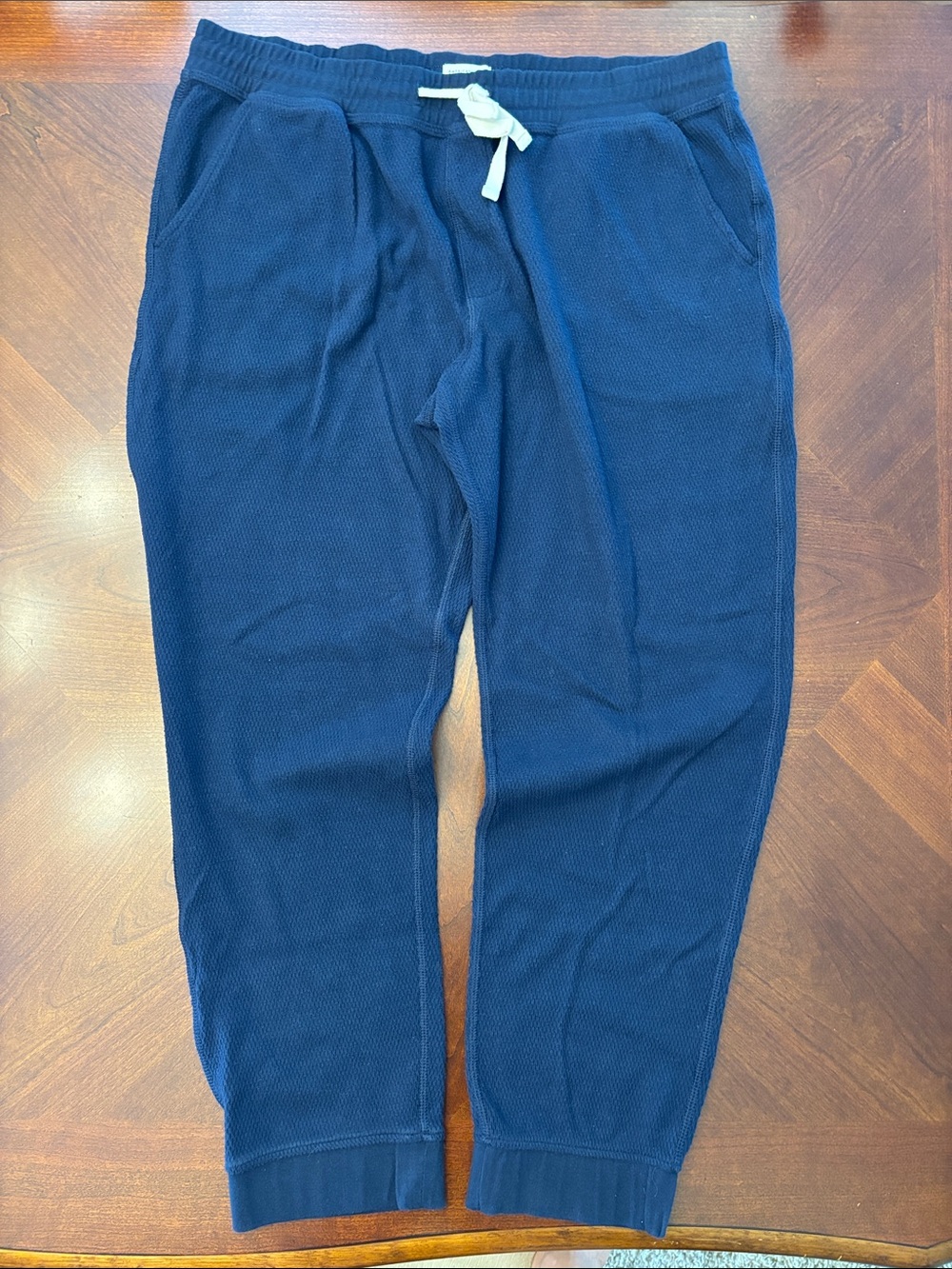 American Eagle Outfitters Navy Blue Knit Joggers with Drawstring